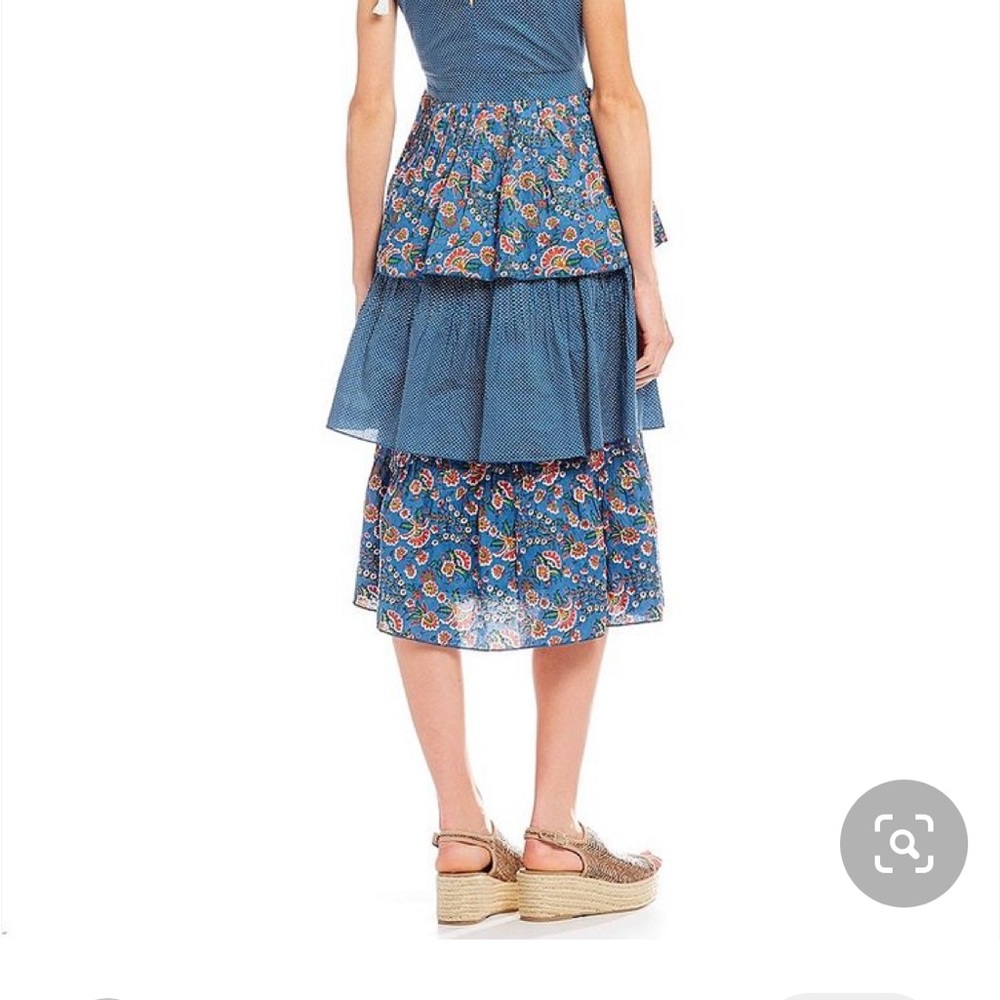 ANTHROPOLOGIE KOPAL embroidered dress Small floral print NWT new tiered halter - Picture 5 of 16